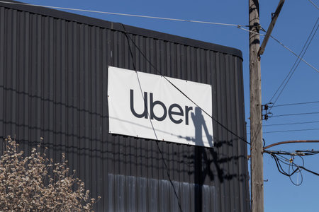Chicago - April 6, 2024: Uber Greenlight Hub. Uber Drivers can get in-person support at a Greenlight...