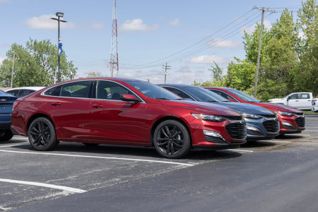 Kokomo - May 5, 2024: Chevrolet Malibu LT display at a dealership. Chevy offers the Malibu in RS, LS and RT models. MY:2024のeditorial素材