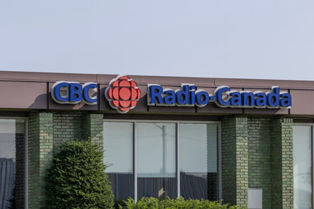 Windsor, ONT - July, 12 2024: CBC Radio Canada offices and transmitter. CBC Radio is the English-language radio operations of Canadian Broadcasting.のeditorial素材