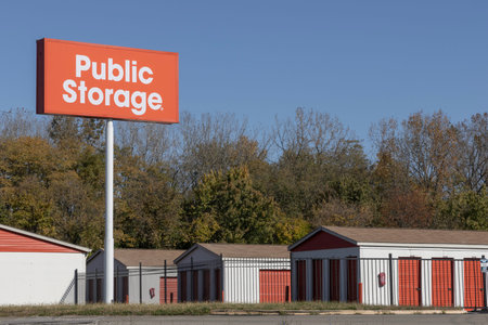 Indianapolis - October 26, 2024: Public Storage self storage location. Public Storage is the largest...