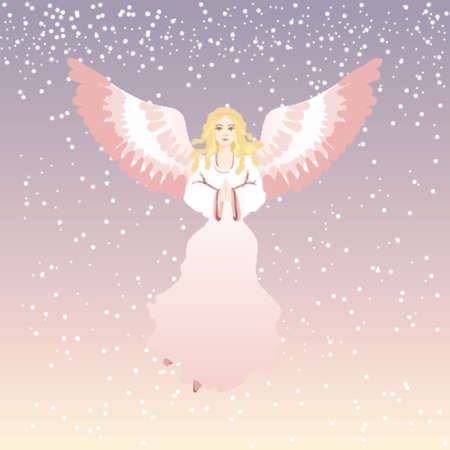 xmas angel, vectorのイラスト素材
