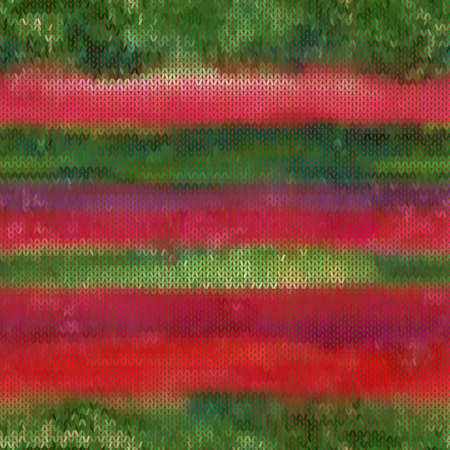 Beautiful red and gark green seamless vector pattern, imitating knitted fabricのイラスト素材