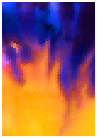 Seamless abstract Halloween vector flamed blue and orange background