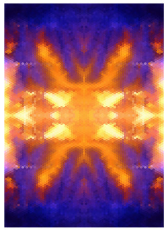 Seamless abstract Halloween vector flamed blue and orange background