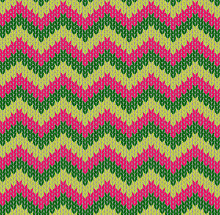 Beautiful zig-zag seamless vector pattern, imitating knitted fabricのイラスト素材