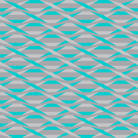 Origami. Seamless turquoise and grey simple geometric pattern