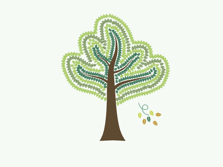 trees with green leaves Vectorの写真素材