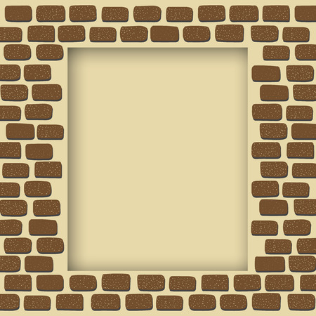 empty brick wall frameのイラスト素材