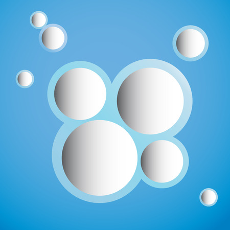abstract bubble vector with shadow insideのイラスト素材