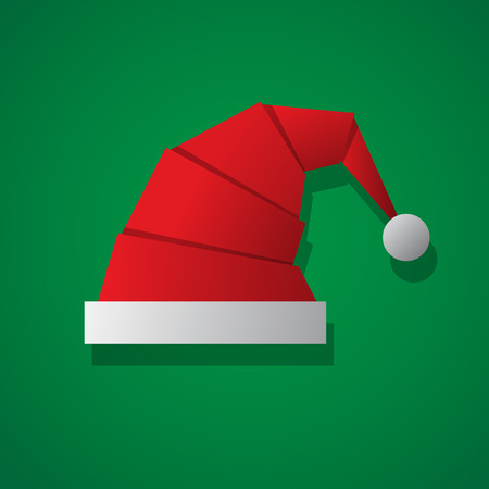 christmas paper hat flat designのイラスト素材