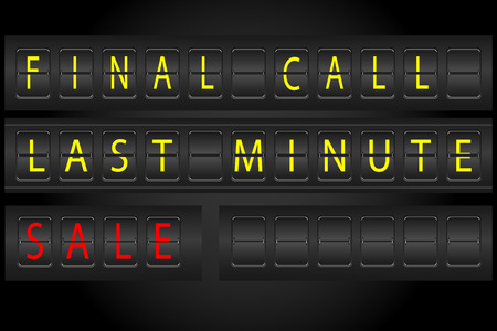 airport timetable information display stlye for advertismentのイラスト素材