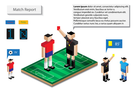hilight match report infographicのイラスト素材