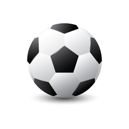 soccer ball on white backgroundのイラスト素材