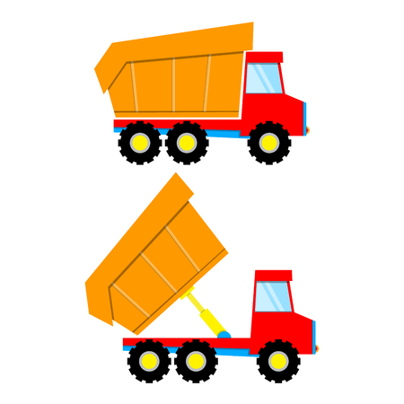 Truck dump for construction toy designのイラスト素材