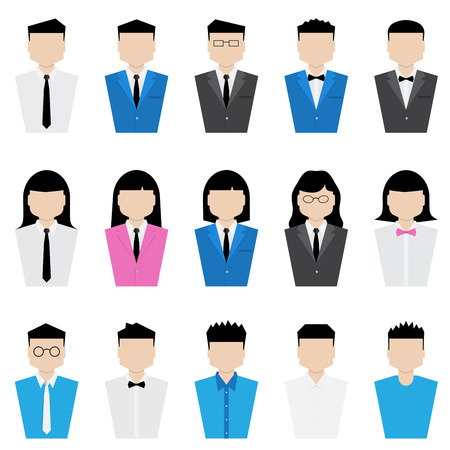 Group of working people, men and women avatar iconsのイラスト素材