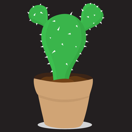Illustration of cactus in a potのイラスト素材