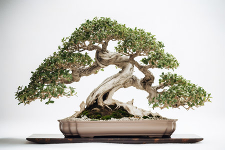 Bonsai tree on white background. Bonsai tree.の素材