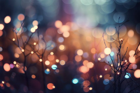 Abstract bokeh background. Beautiful Christmas background with defocused lightsの素材