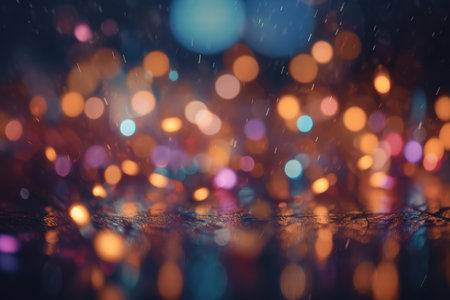 abstract background with bokeh defocused lights and stars.の素材