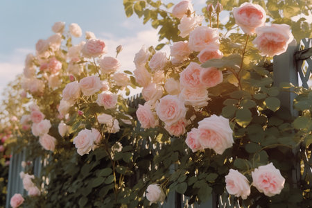 Roses in the garden, Roses are beautiful with a beautiful sunny day.の素材