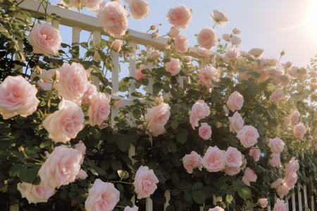 Roses in the garden, Roses are beautiful with a beautiful sunny day.の素材