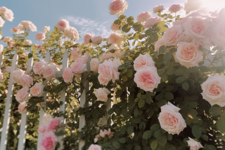 Roses in the garden, Roses are beautiful with a beautiful sunny day.の素材