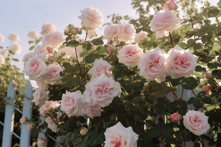 Roses in the garden, Roses are beautiful with a beautiful sunny day.の素材