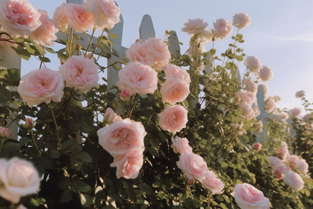 Roses in the garden, Roses are beautiful with a beautiful sunny day.の素材
