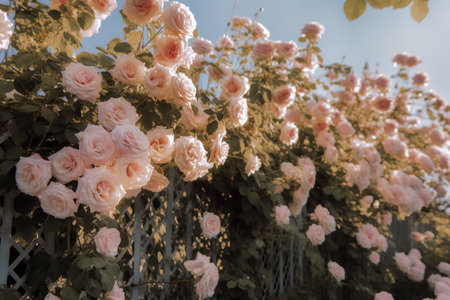 Roses in the garden, Roses are beautiful with a beautiful sunny day.の素材