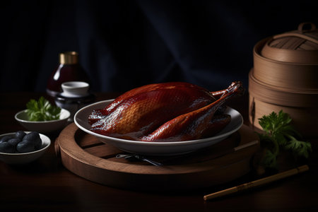 Delicious Peking Duck, roast duck, Food magazine photographの素材