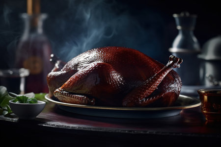 Delicious Peking Duck, roast duck, Food magazine photographの素材