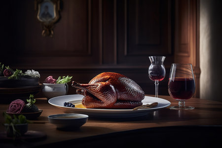 Delicious Peking Duck, roast duck, Food magazine photographの素材