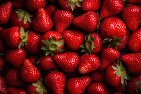 Strawberry background. Top view. Strawberry texture. Strawberries background.の素材