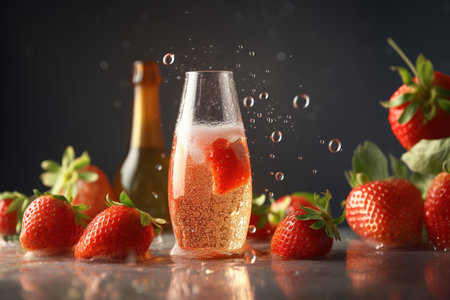 Grape juice is poured into a glass on a wooden table.の素材