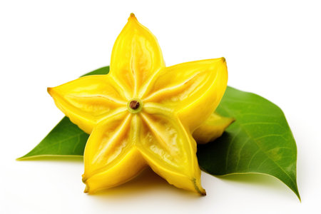 Star fruit on white background. Star fruit isolated on white background.の素材