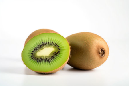 Kiwi fruit isolated on white background. Healthy food concept.の素材