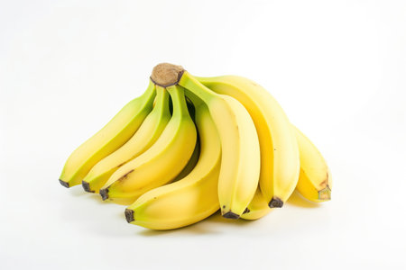 Bunch of bananas isolated on white background. Healthy eating concept.の素材