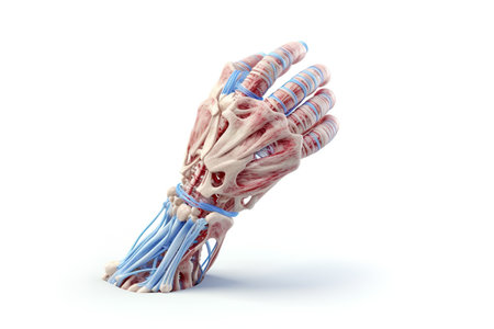 Human body anatomy isolated on white background. 3D illustration. Medical concept.の素材