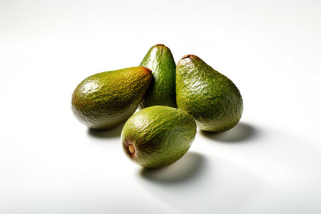 Avocado isolated on white background. Close up of ripe avocados.の素材