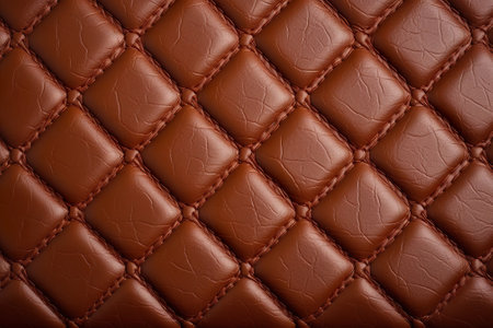 Brown leather texture background. Close up of luxury leather texture background.の素材