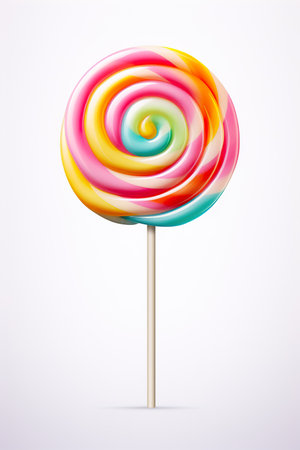 Colorful lollipop isolated on white background. Vector illustration.の素材