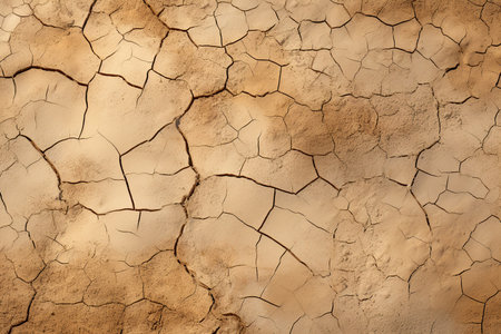 Dry cracked earth background. Global warming and climate change concept.の素材