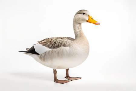 duck isolated on white background, photo as a background, digital imageの素材
