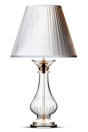 Table lamp isolated on white background. Realistic 3d vector illustration.の素材