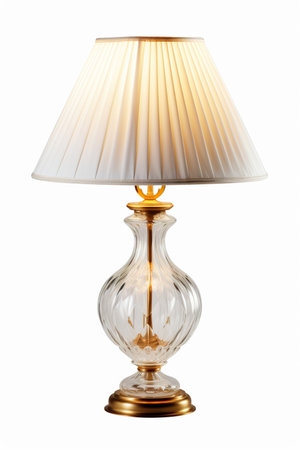 Vintage lamp isolated on white background. 3d rendering, 3d illustration.の素材
