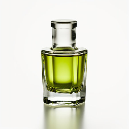 Bottle of perfume isolated on white background. 3D illustration.の素材