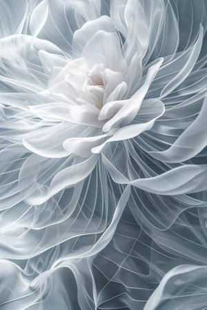 Beautiful white chrysanthemum close-up macro photographyの素材