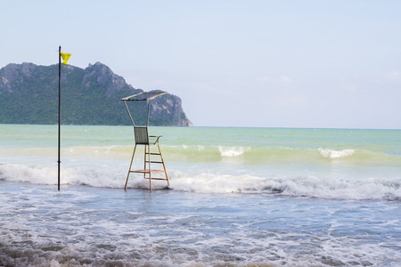 Seat for seafront security while sea water is rising.の写真素材