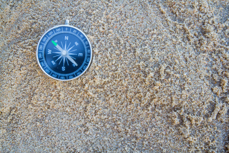 Compass on the beachの写真素材