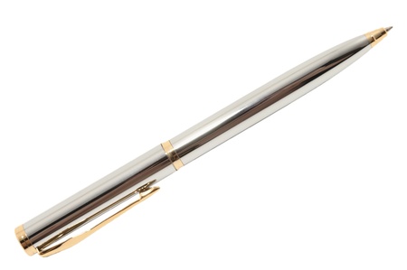 Closeup image of pen, isolated on white backgroundの写真素材